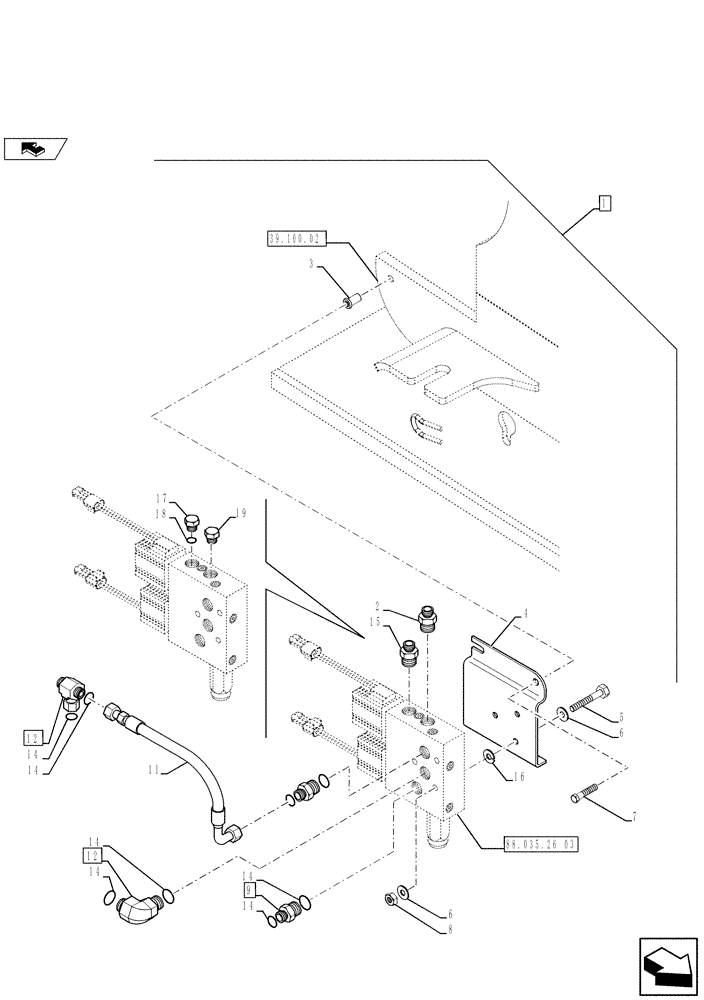 Схема запчастей Case 580SN WT - (88.035.26[02]) - DIA KIT, HYDRAULIC LOADER COUPLER SYSTEM (88) - ACCESSORIES