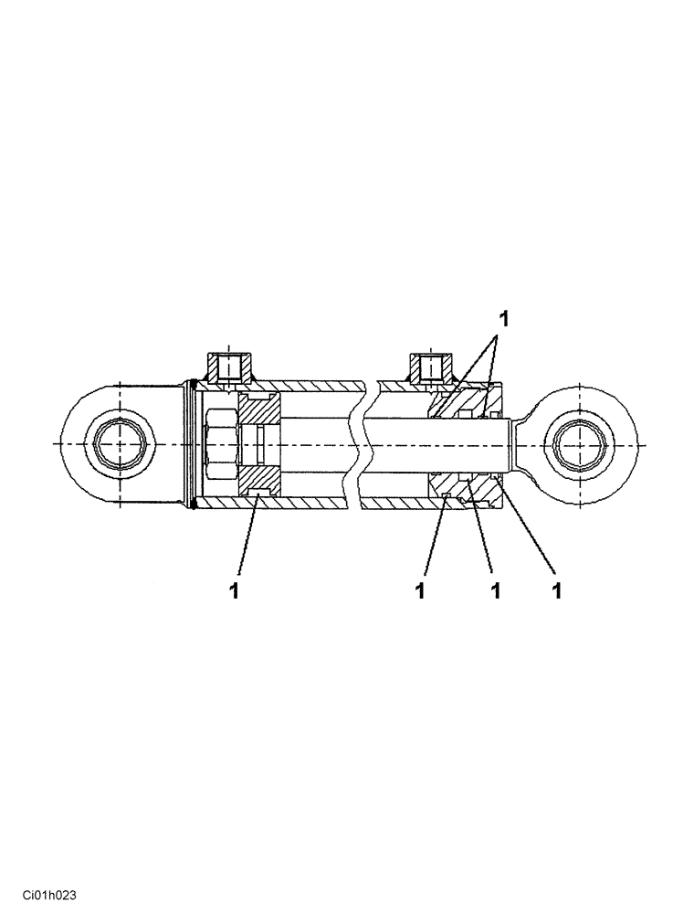 Схема запчастей Case SV223 - (06-006-00[01]) - STEERING CYLINDER (13) - STEERING SYSTEM