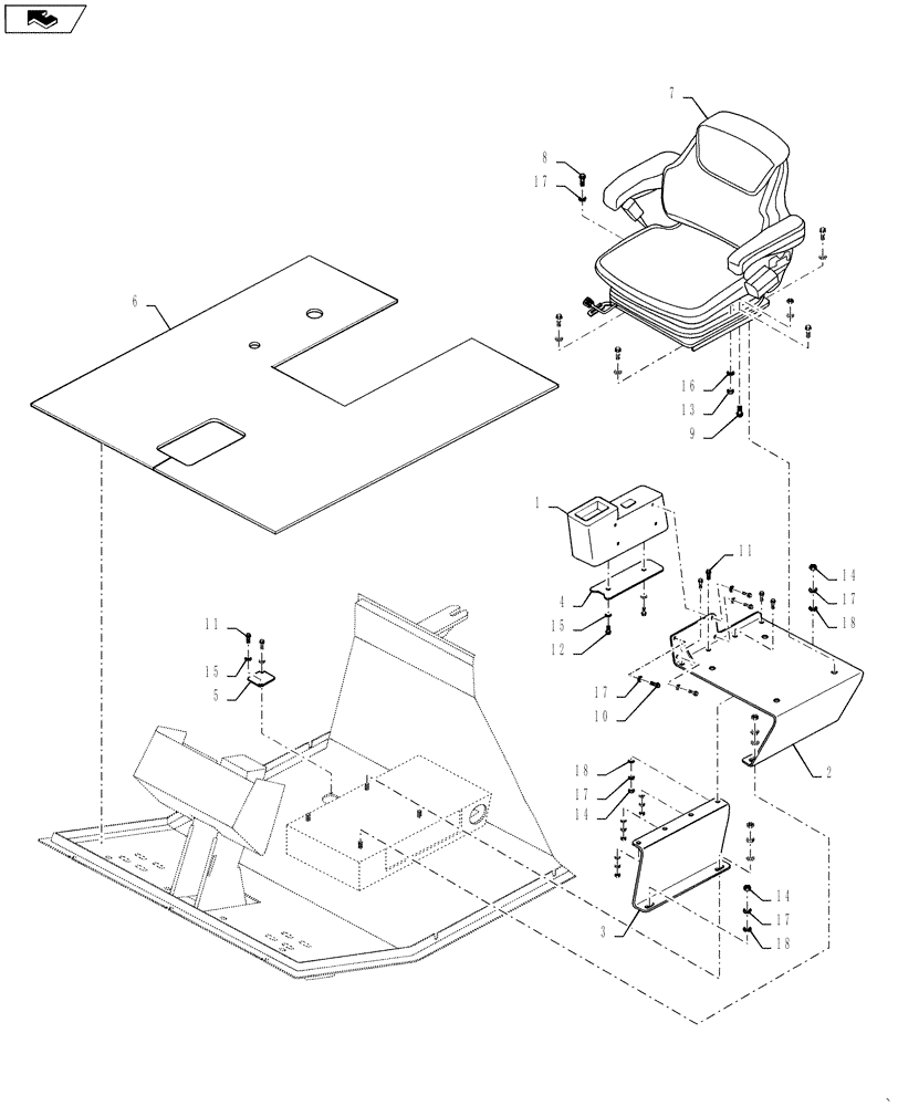 Схема запчастей Case SV211 - (90.150.AB[03]) - CAB PLATFORM PARTS (90) - PLATFORM, CAB, BODYWORK AND DECALS