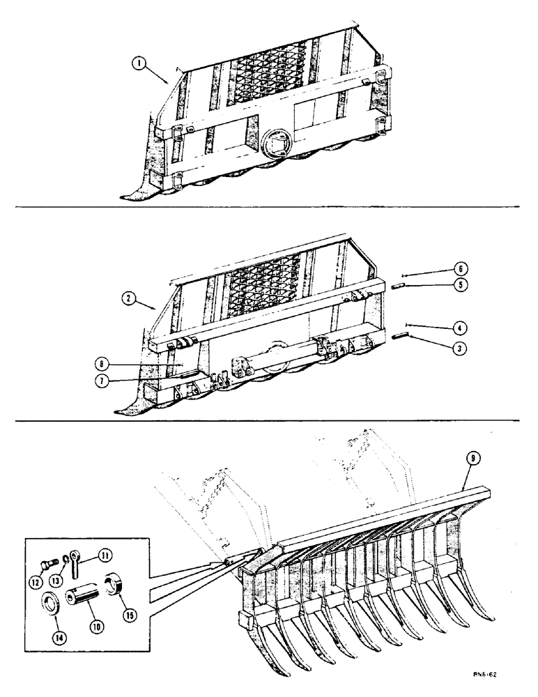 Схема запчастей Case 1000 - (254) - BRUSH RAKE AND STACKER (05) - UPPERSTRUCTURE CHASSIS