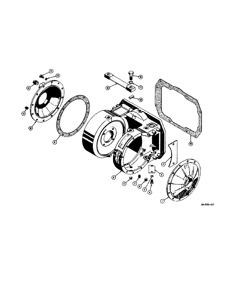 Схема запчастей Case 310D - (158) - C-12 WINCH CASE (05) - UPPERSTRUCTURE CHASSIS