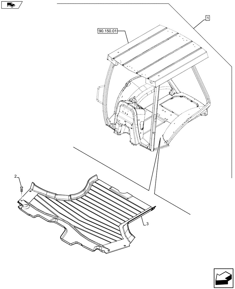 Схема запчастей Case 580SN WT - (88.090.11[09]) - DIA KIT, CANOPY CONVERSION WIDE -DLX (88) - ACCESSORIES