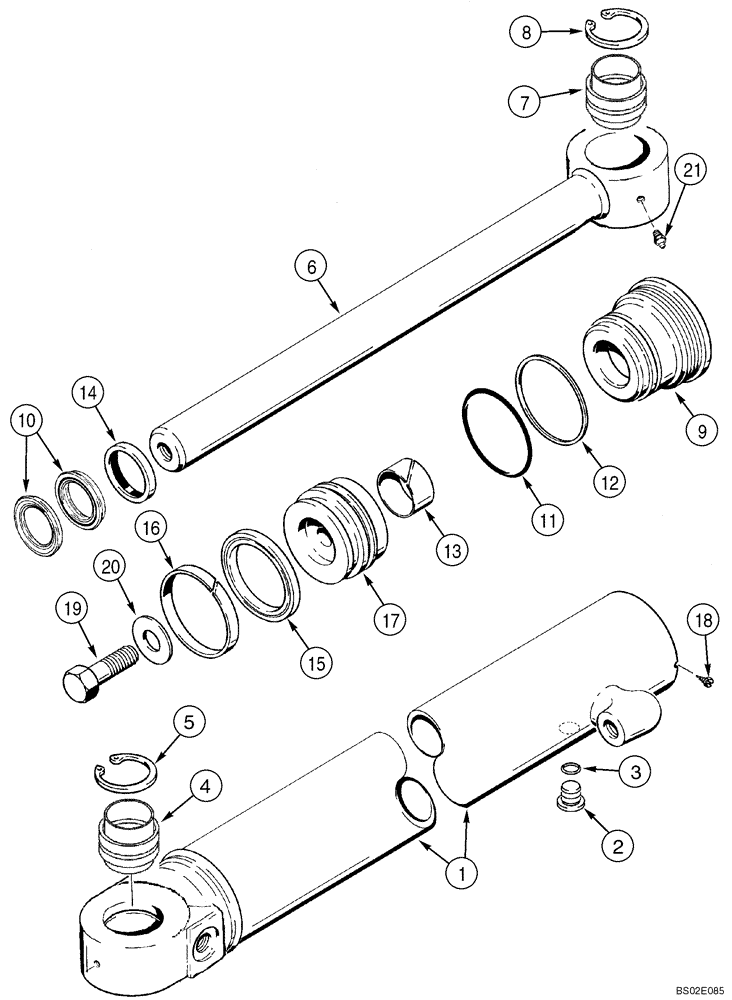 Схема запчастей Case 650K - (08-13) - CYLINDER ASSY - ANGLE (08) - HYDRAULICS