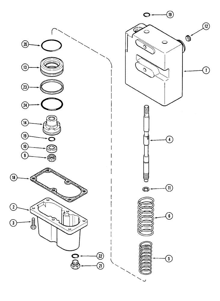 Схема запчастей Case 1150H - (07-04) - VALVE ASSY - BRAKE (07) - BRAKES