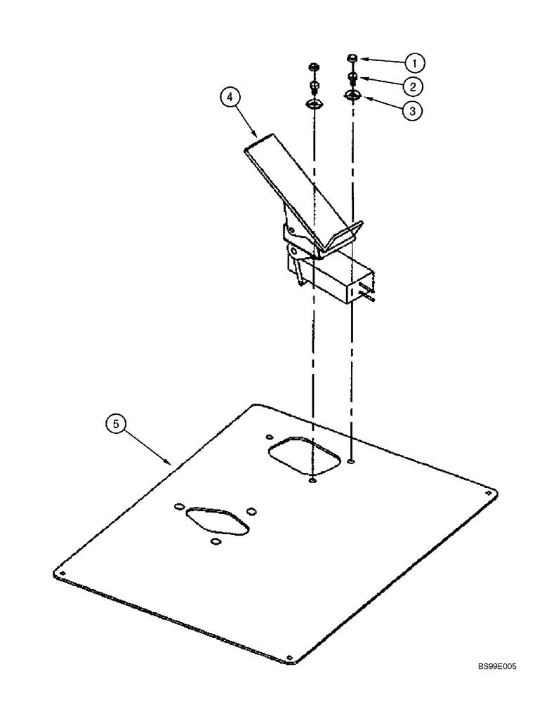 Схема запчастей Case 686GXR - (3-10) - ACCELERATOR PEDAL AND FLOOR PANEL (03) - FUEL SYSTEM