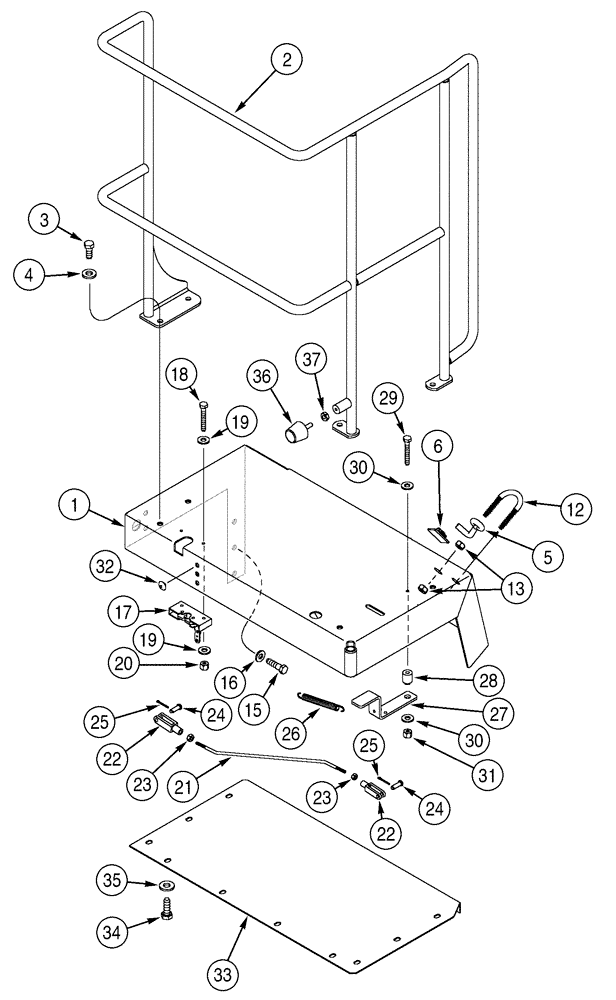 Схема запчастей Case 921C - (09-30) - FENDERS, REAR - STEPS (09) - CHASSIS