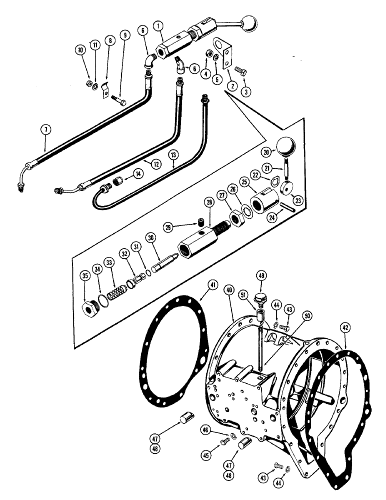 Схема запчастей Case W10 - (076) - TRANSMISSION CLUTCH CUT-OFF (06) - POWER TRAIN