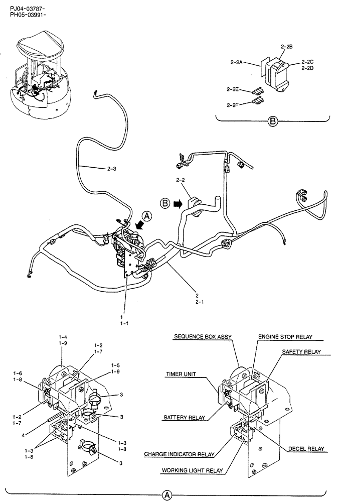 Схема запчастей Case CX50B - (02-102) - RELAY ASSEMBLY P/N PH24E00026F1 (05) - SUPERSTRUCTURE