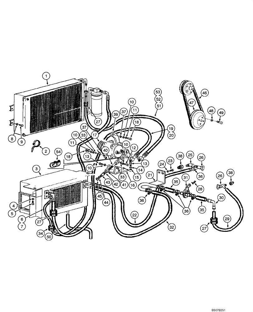 Схема запчастей Case 865 VHP - (09.42[00]) - AIR CONDITIONING - CIRCUIT AND ASSEMBLY (09) - CHASSIS