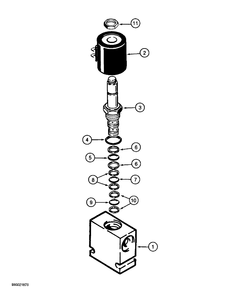 Схема запчастей Case 721B - (8-060) - COUPLER LOCKING SOLENOID VALVE (08) - HYDRAULICS