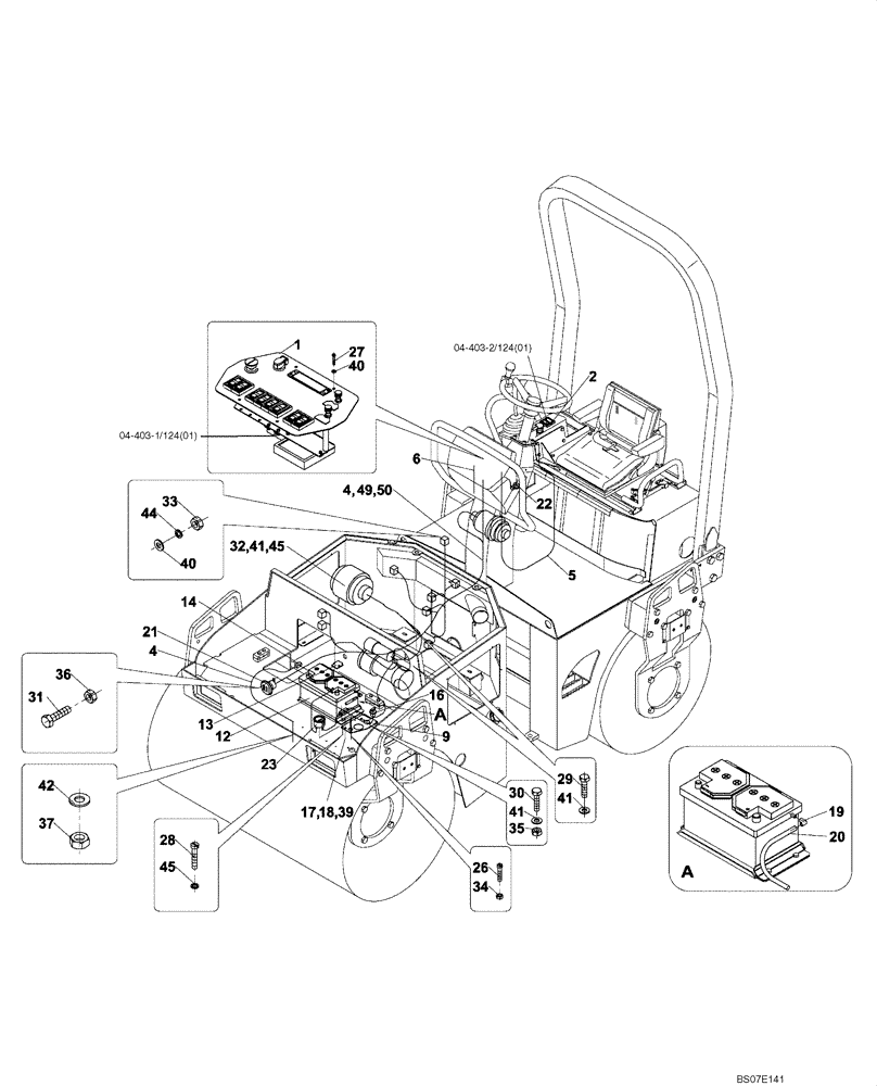 Схема запчастей Case DV204 - (04-403/124[02]) - ELECTRICAL CIRCUIT (GROUP 403/124) (04) - ELECTRICAL SYSTEMS