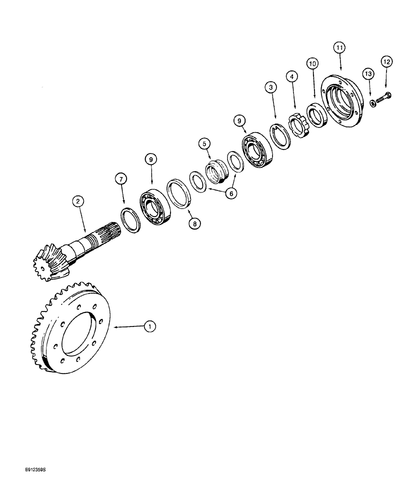 Схема запчастей Case 760 - (06-056) - FRONT AND REAR AXLES, RING AND PINION GEAR SET (23) - FOUR WHEEL DRIVE SYSTEM