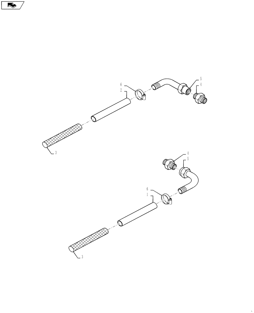 Схема запчастей Case SV211 - (50.100.AP[02]) - HEATER CONNECTION ENGINE (50) - CAB CLIMATE CONTROL