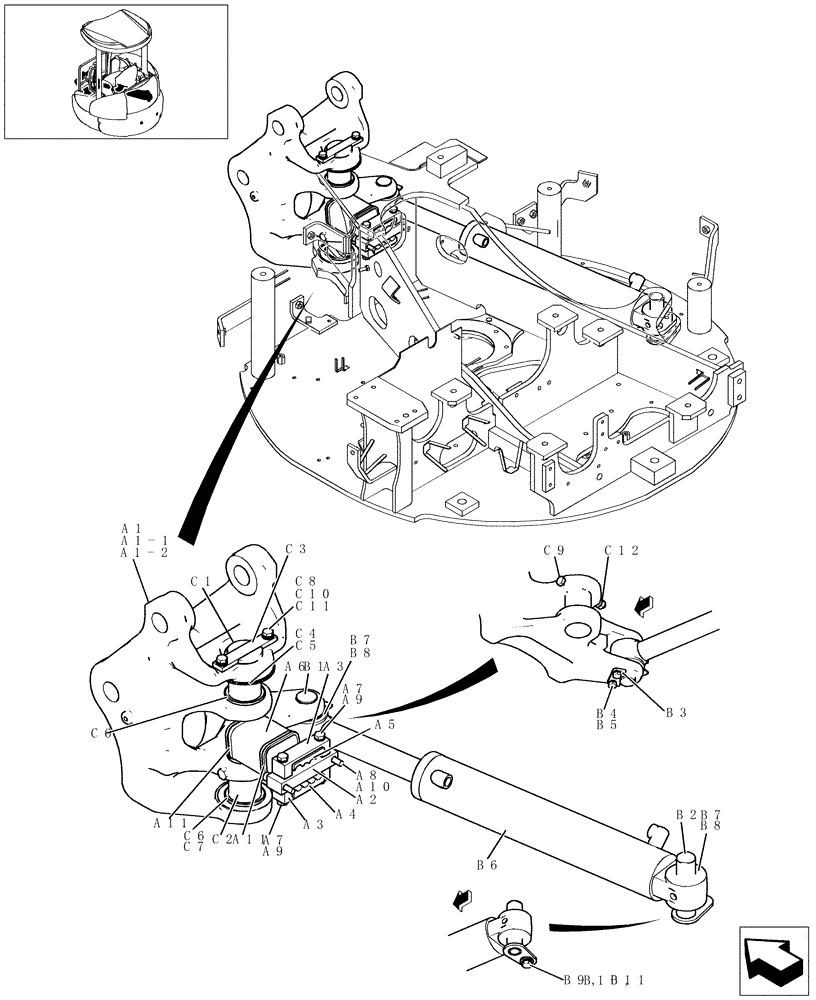 Схема запчастей Case CX22B - (013-60[1]) - BRACKET ASSY, SWING (NIBBLER & BREAKER) (39) - FRAMES AND BALLASTING