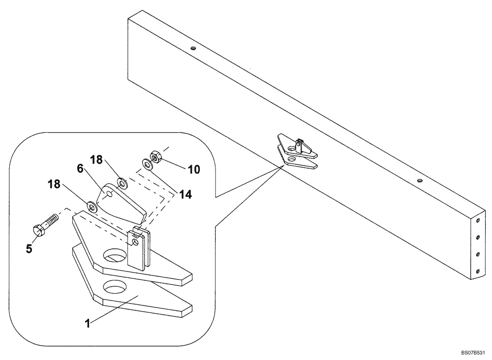 Схема запчастей Case SV212 - (12-005-00[02]) - CHASSIS - FRONT DRAWBAR (GROUP 477) (ND126727) (09) - CHASSIS/ATTACHMENTS