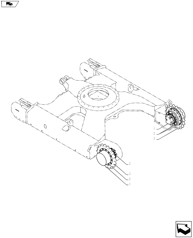 Схема запчастей Case CX55BMSR - (02-017[01]) - MOTOR INSTALL, PROPEL (35) - HYDRAULIC SYSTEMS