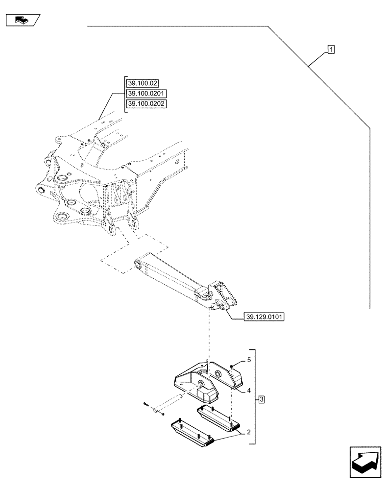 Схема запчастей Case 580SN - (88.039.02[02]) - DIA KIT, FLIP STABILIZER PAD (88) - ACCESSORIES