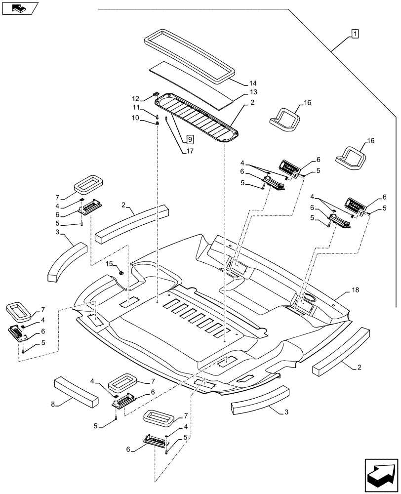 Схема запчастей Case 580SN - (88.090.09[03]) - DIA KIT, DLX CONV - NARROW (88) - ACCESSORIES