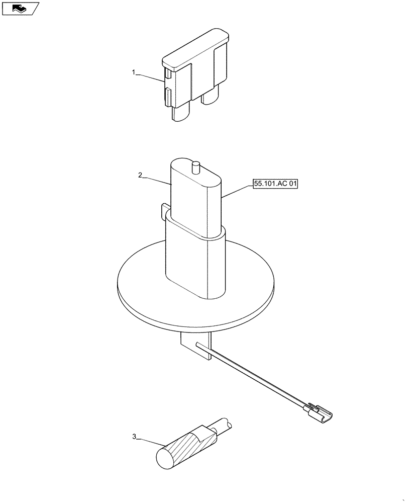 Схема запчастей Case SV211 - (55.100.DO[01]) - ELECTRICAL PARTS (55) - ELECTRICAL SYSTEMS