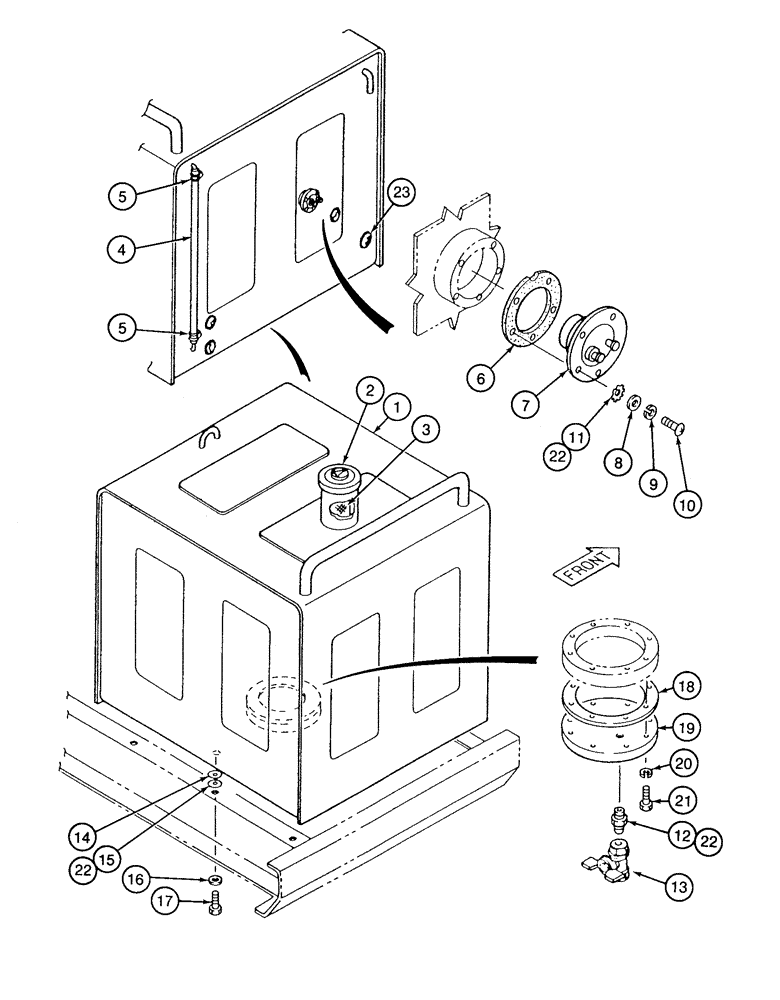 Схема запчастей Case 9060 - (3-02) - FUEL TANK (03) - FUEL SYSTEM