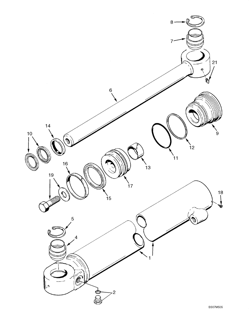 Схема запчастей Case 750K - (08-13) - CYLINDER ASSY - ANGLE (08) - HYDRAULICS