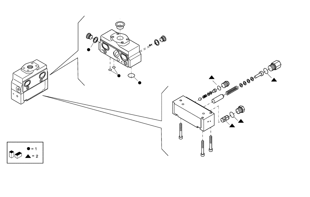 Схема запчастей Case 330 - (72H03000001[01]) - DUMPING SYSTEM - DISTRIBUTION VALVE (19) - OPTIONS