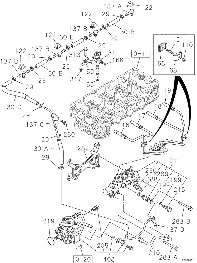 Схема запчастей Case CX160B - (03-04) - FUEL SYSTEM - FUEL INJECTION PUMP (03) - FUEL SYSTEM