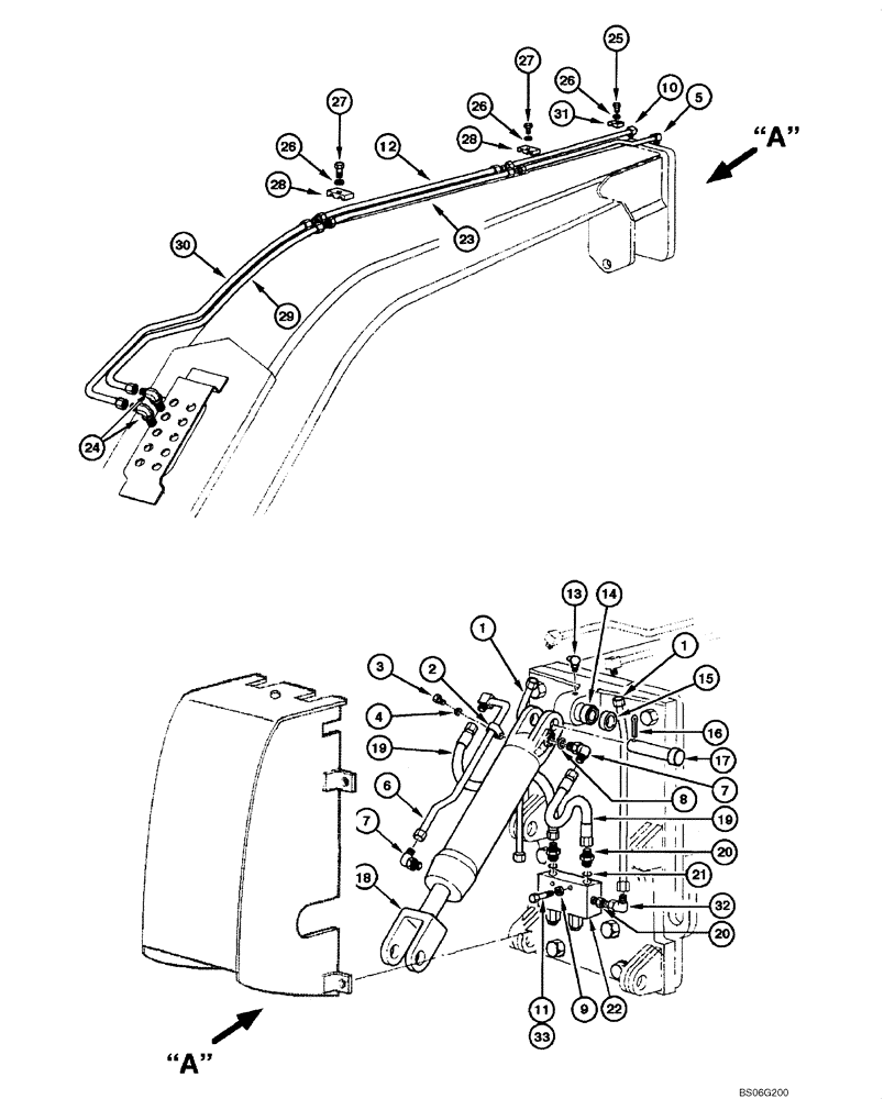 Схема запчастей Case 865 - (08.25[00]) - SCARIFIER HYDRAULIC CIRCUIT (08) - HYDRAULICS