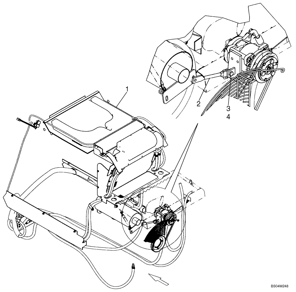 Схема запчастей Case 430 - (09-39A) - AIR CONDITIONING (09) - CHASSIS