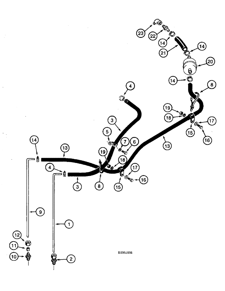 Схема запчастей Case 821B - (3-05C) - FUEL LINES AND IN-LINE FUEL FILTER, P.I.N. JEE0050601 & AFTER (03) - FUEL SYSTEM