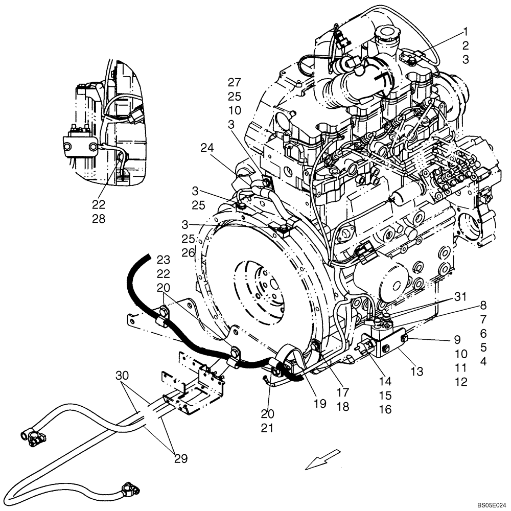 Схема запчастей Case 410 - (04-05A) - ENGINE, ELECTRICAL (04) - ELECTRICAL SYSTEMS