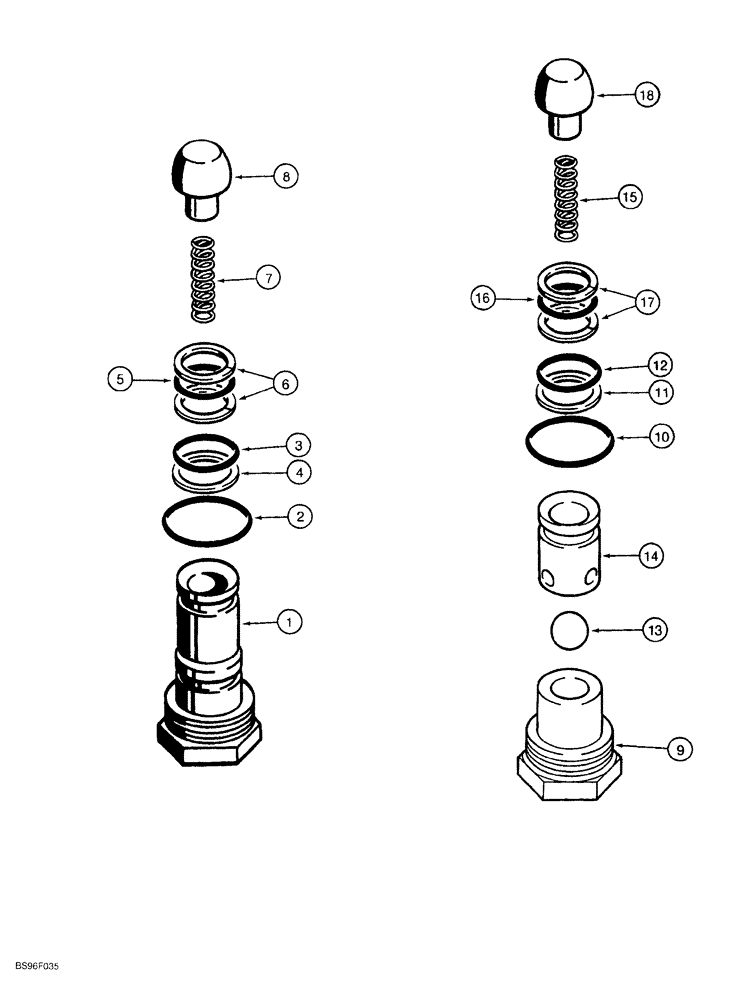 Схема запчастей Case 550G - (8-44) - LOAD CHECK VALVE (07) - HYDRAULIC SYSTEM