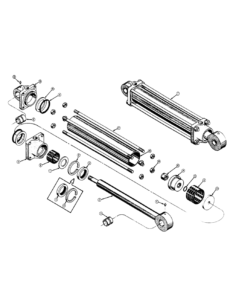 Схема запчастей Case 420 - (234) - 30530 AND D23774 HYDRAULIC BUCKET CYLINDERS (07) - HYDRAULIC SYSTEM