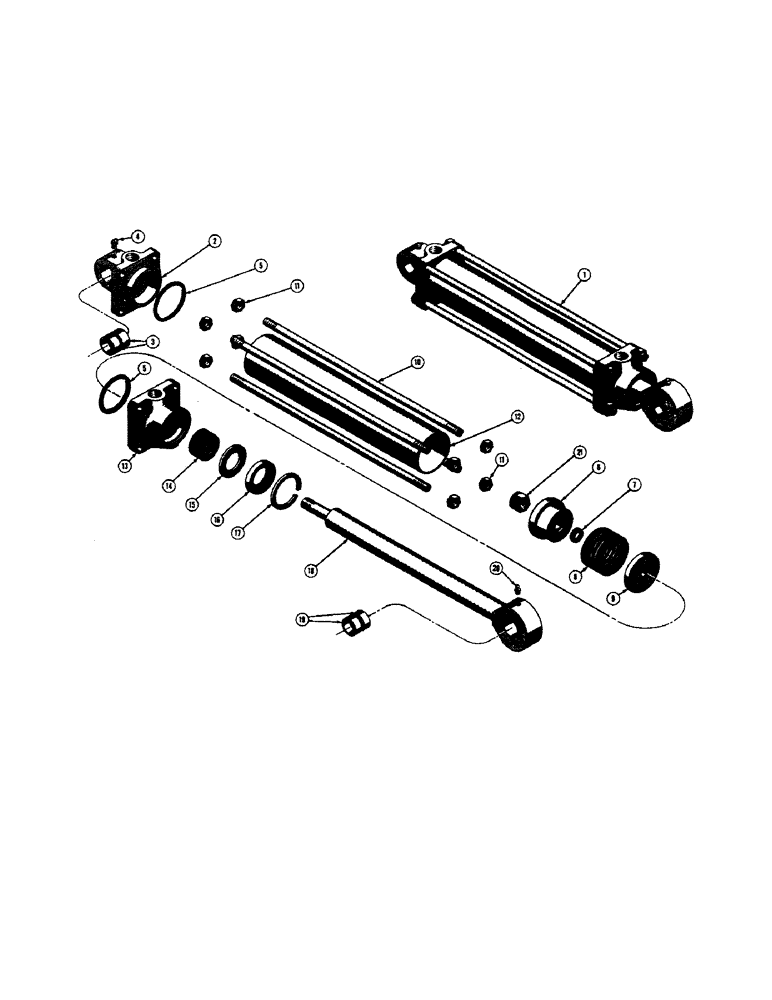 Схема запчастей Case 520 - (112[1]) - 31608 AND 31609 TERRALOADR HYDRAULIC LIFT CYLINDERS (07) - HYDRAULIC SYSTEM