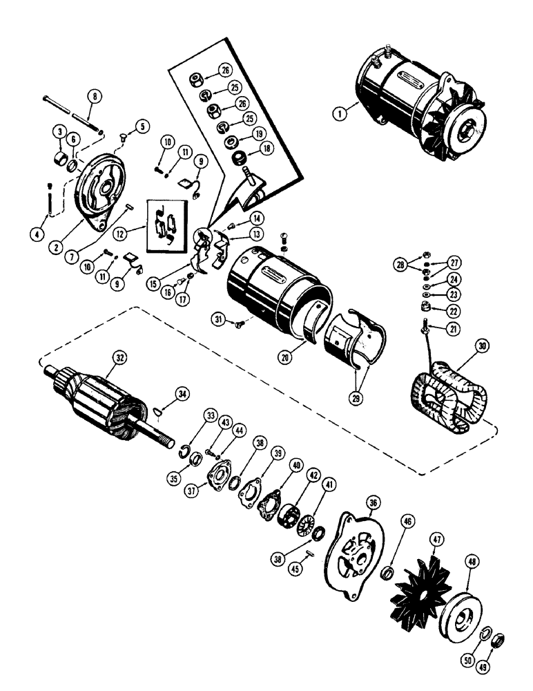 Схема запчастей Case 480CK - (069A) - A41452 GENERATOR, (148B) SPARK IGNITION ENGINE 