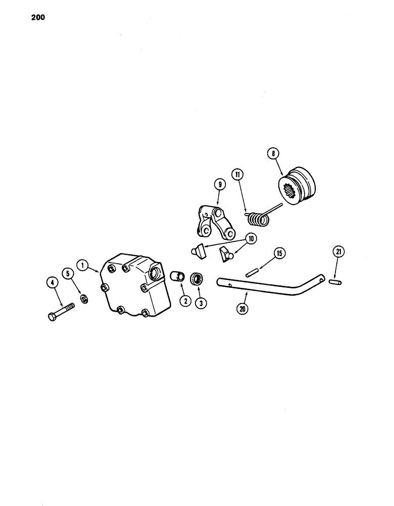 Схема запчастей Case 480D - (200) - TRANSAXLE DIFFERENTIAL LOCK, TRANSMISSION S/N 16270319 AND AFTER (27) - REAR AXLE SYSTEM