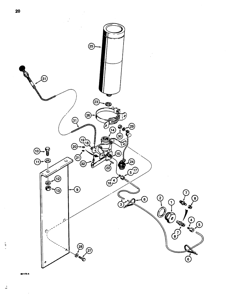 Схема запчастей Case 480LL - (020) - COLD START SYSTEM (10) - ENGINE