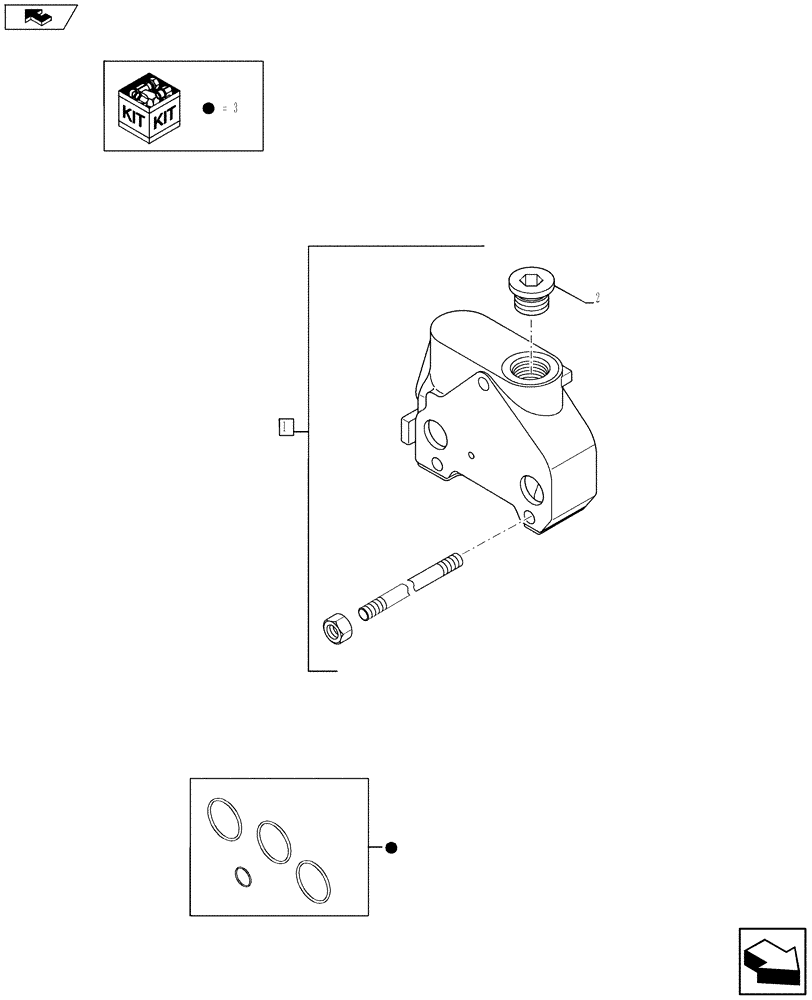 Схема запчастей Case 580SN WT - (35.726.56[08]) - BACKHOE CONTROL VALVE - OUTLET SECTION (35) - HYDRAULIC SYSTEMS