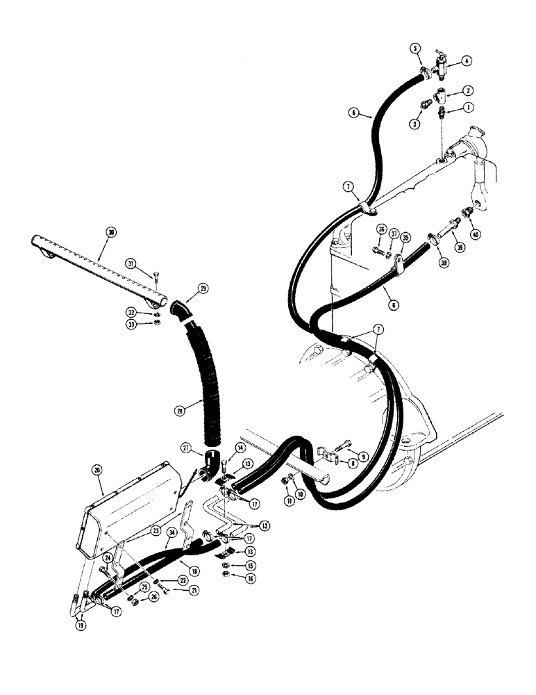 Схема запчастей Case 680CK - (144) - HEATER AND RELATED PARTS (50) - CAB CLIMATE CONTROL