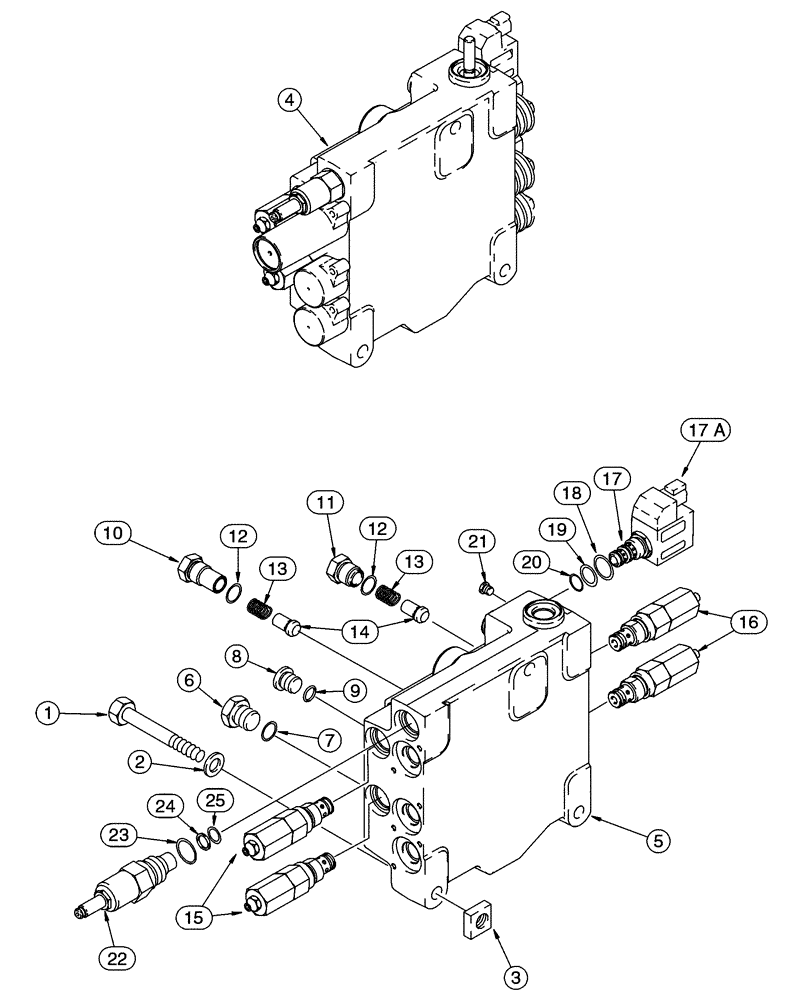 Схема запчастей Case 85XT - (08-15) - VALVE, CONTROL MOUNTING, NORTH AMERICAN MODELS -JAF0352233, EUROPEAN MODELS -JAF0352714 (08) - HYDRAULICS