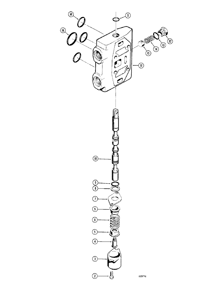 Схема запчастей Case 680CK - (246) - D40754 BACKHOE STABILIZER SECTION (35) - HYDRAULIC SYSTEMS