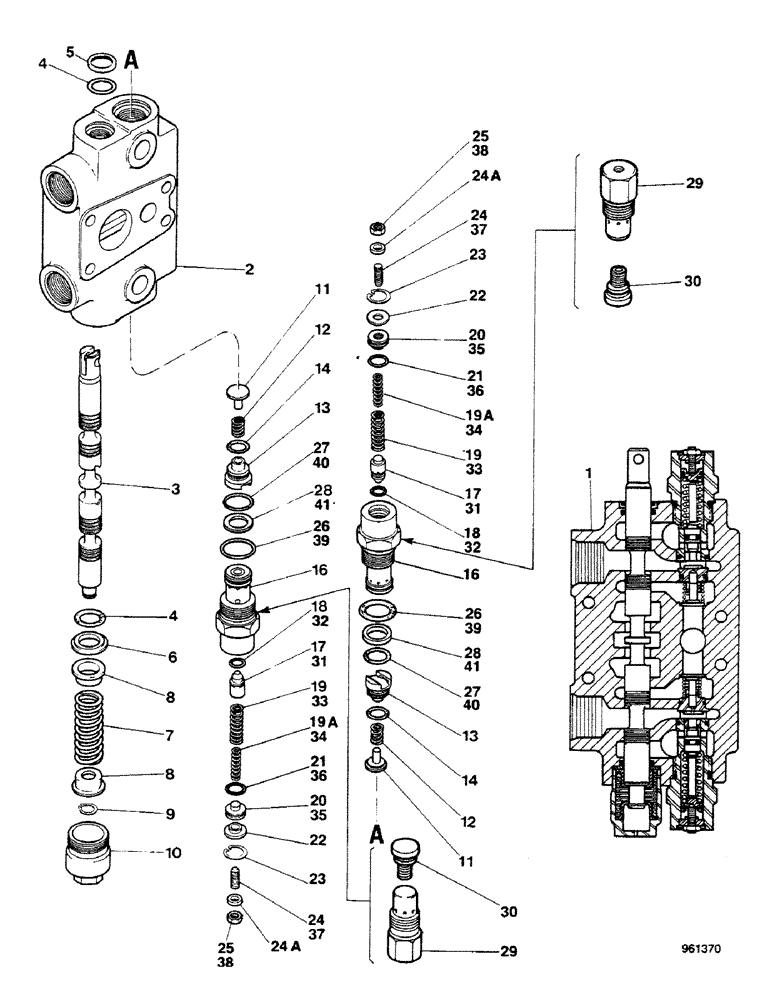 Схема запчастей Case 580G - (294) - BACKHOE CONTROL VALVE DIPPER AND BUCKET SECTION (08) - HYDRAULICS