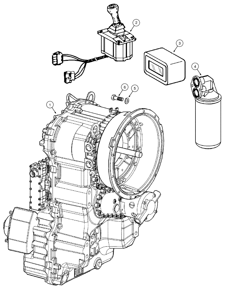 Схема запчастей Case 845 - (06-02[01]) - TRANSMISSION - ASSEMBLY (06) - POWER TRAIN