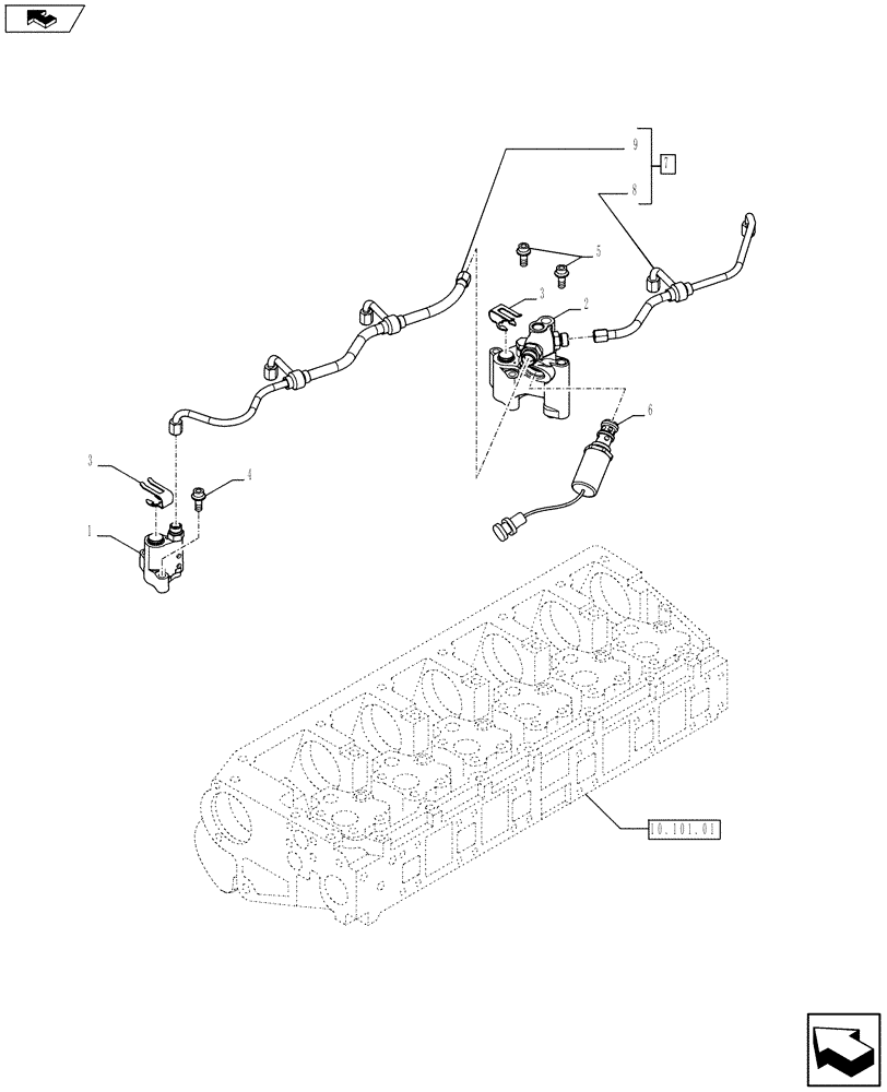 Схема запчастей Case F3DFA613B E003 - (10.120.01) - ENGINE EXHAUST BRAKE (504386870) (10) - ENGINE