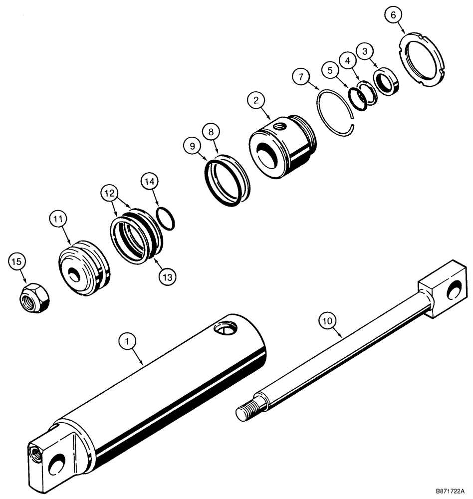 Схема запчастей Case TF300B - (08-06) - LIFT CYLINDER BACKFILL BLADE AND TRENCHER BOOM (08) - HYDRAULICS