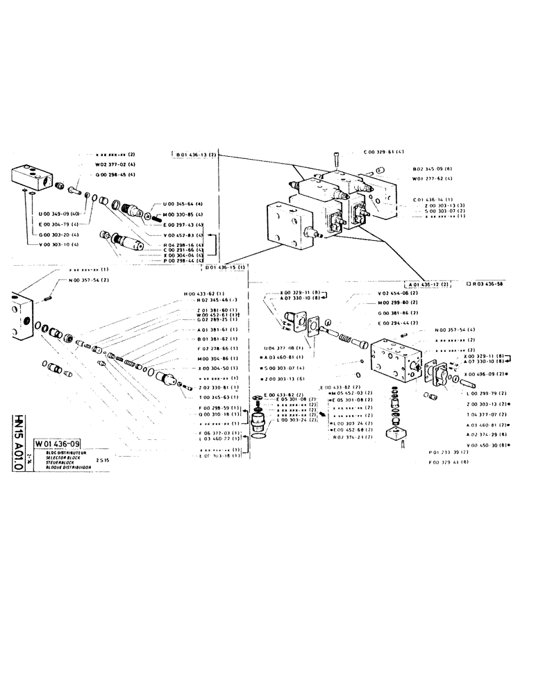 Схема запчастей Case GCK120 - (191) - SELECTOR BLOCK 