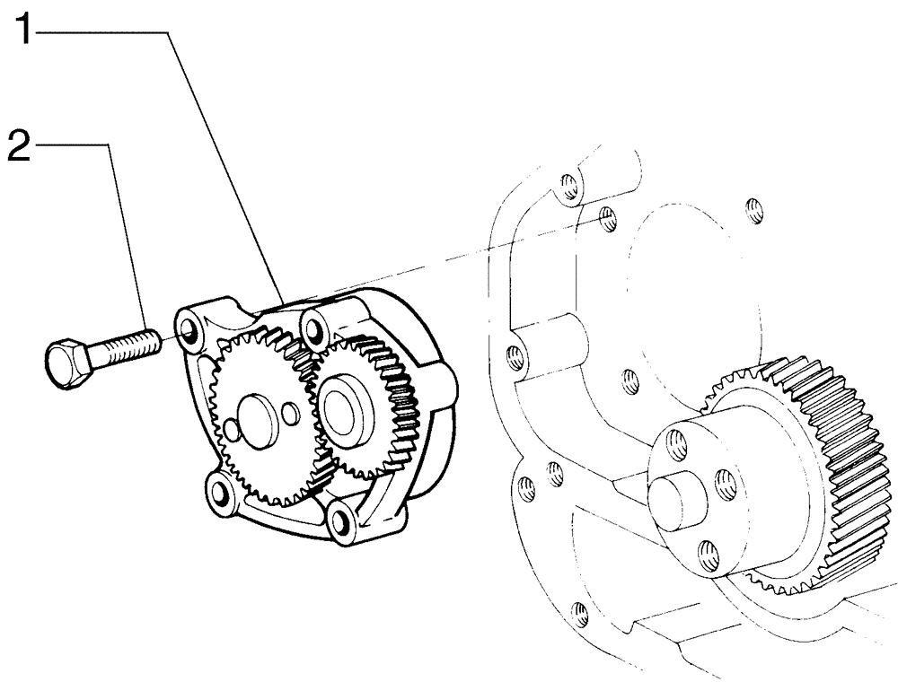 Схема запчастей Case 885 - (02-32[02]) - ENGINE OIL PUMP (02) - ENGINE