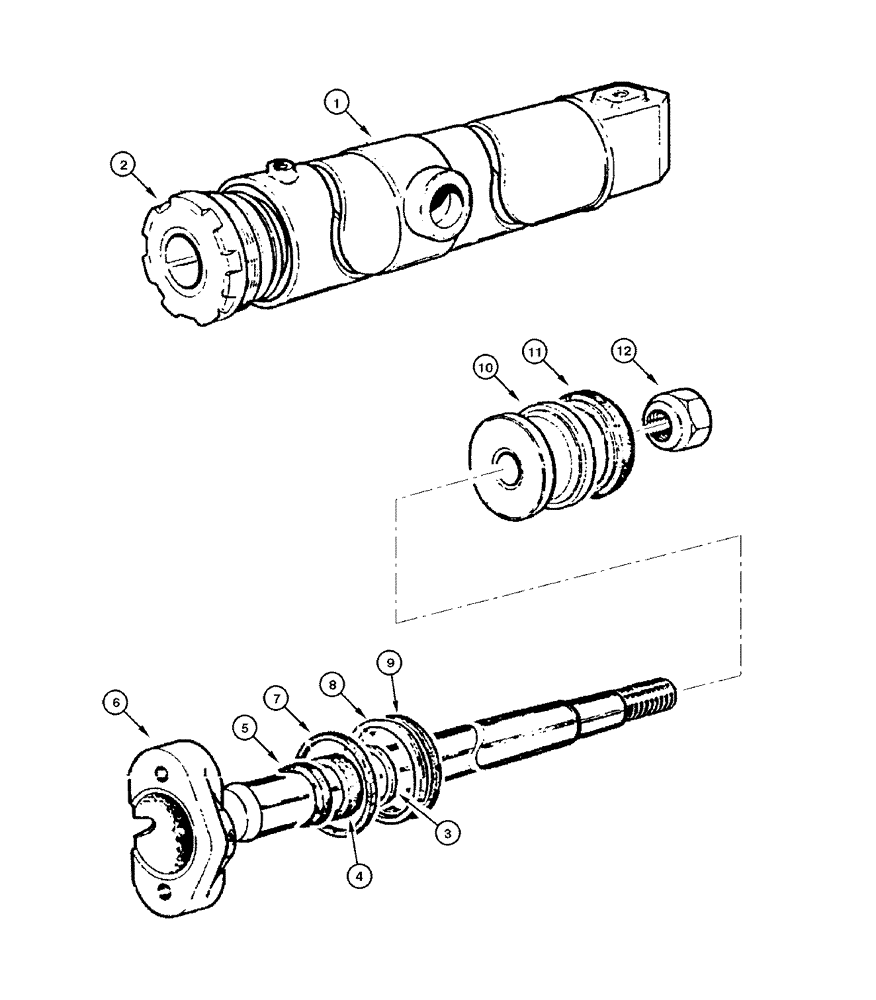 Схема запчастей Case 865 DHP - (8-108) - CYLINDER - TURN-CIRCLE (08) - HYDRAULICS