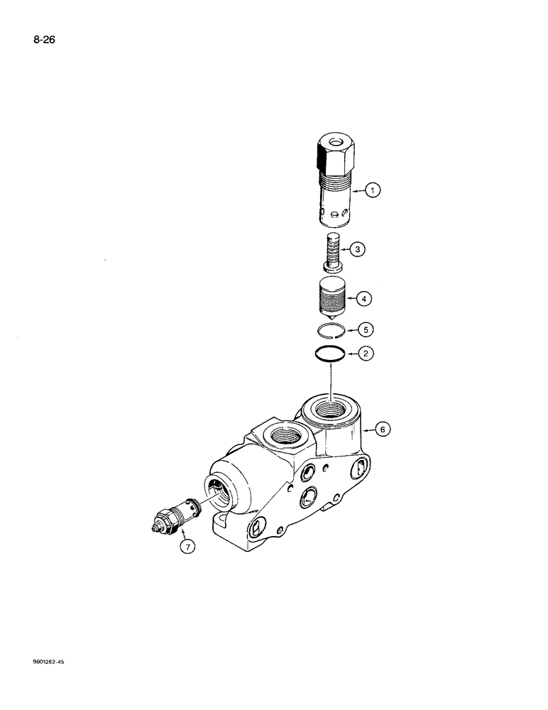 Схема запчастей Case 621 - (8-26) - LOADER INLET AND OUTLET SECTION, 1978263C1 (08) - HYDRAULICS