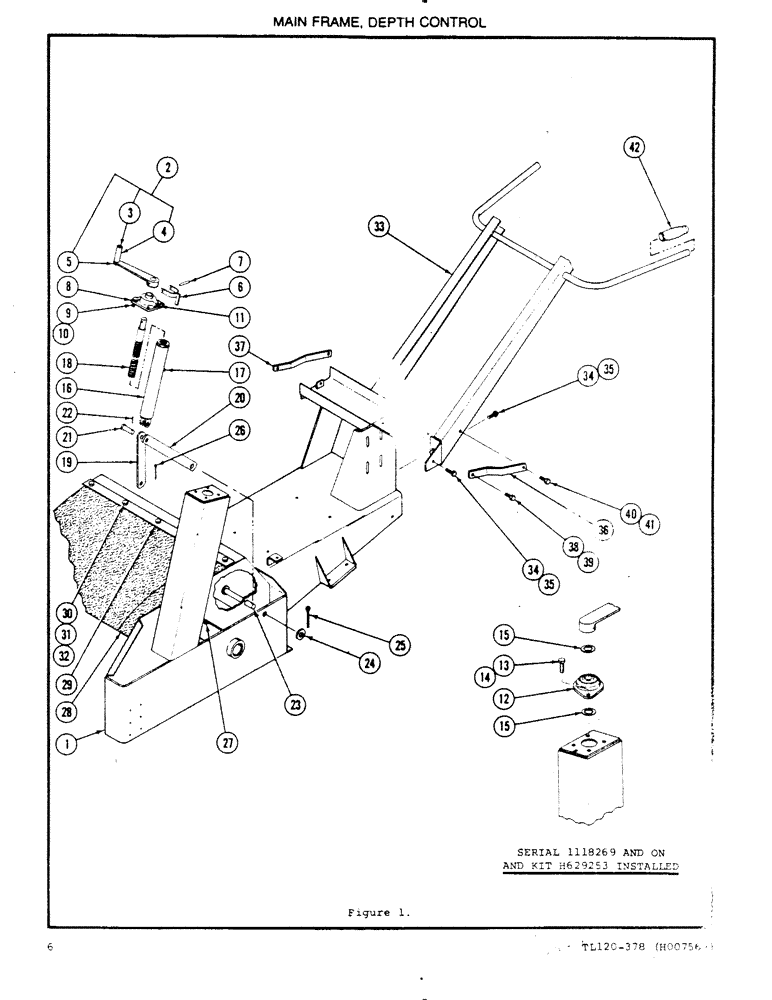 Схема запчастей Case 120 - (06) - MAIN FRAME, DEPTH CONTROL 